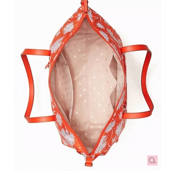 KATE SPADE Jae Blossom Orange Floral Weekender Overnight Travel Bag NEW NWT - Picture 2 of 3